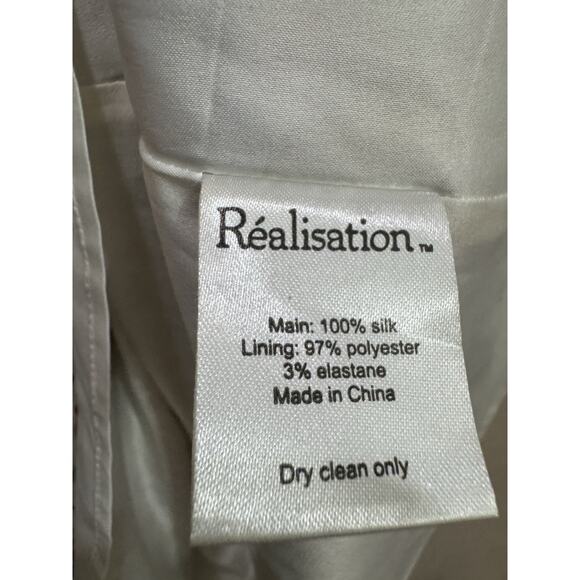 Realisation Par The Devon in White Squiggle Women's Mini Dress Size S - Picture 4 of 6